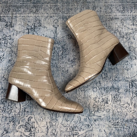 NEW M. Gemi Corsa Concavo Beige Crocodile Boot - Picture 10 of 14